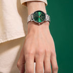 Pierre Lannier Essential Men Quartz Green Dial Analog Stainless Steel Watch 251G171-4