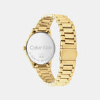 Ck Iconic Unisex Quartz Champagne Dial Analog Stainless Steel Watch 25200043