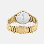 Ck Iconic Unisex Quartz Champagne Dial Analog Stainless Steel Watch 25200043