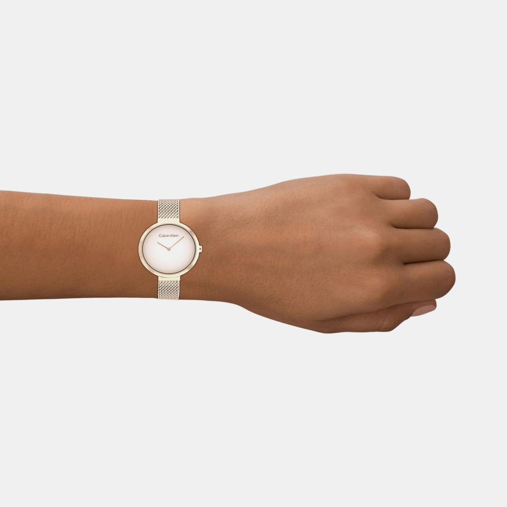 Minimalistic T Bar Women Quartz Pink Dial Analog Stainless Steel Watch 25200080