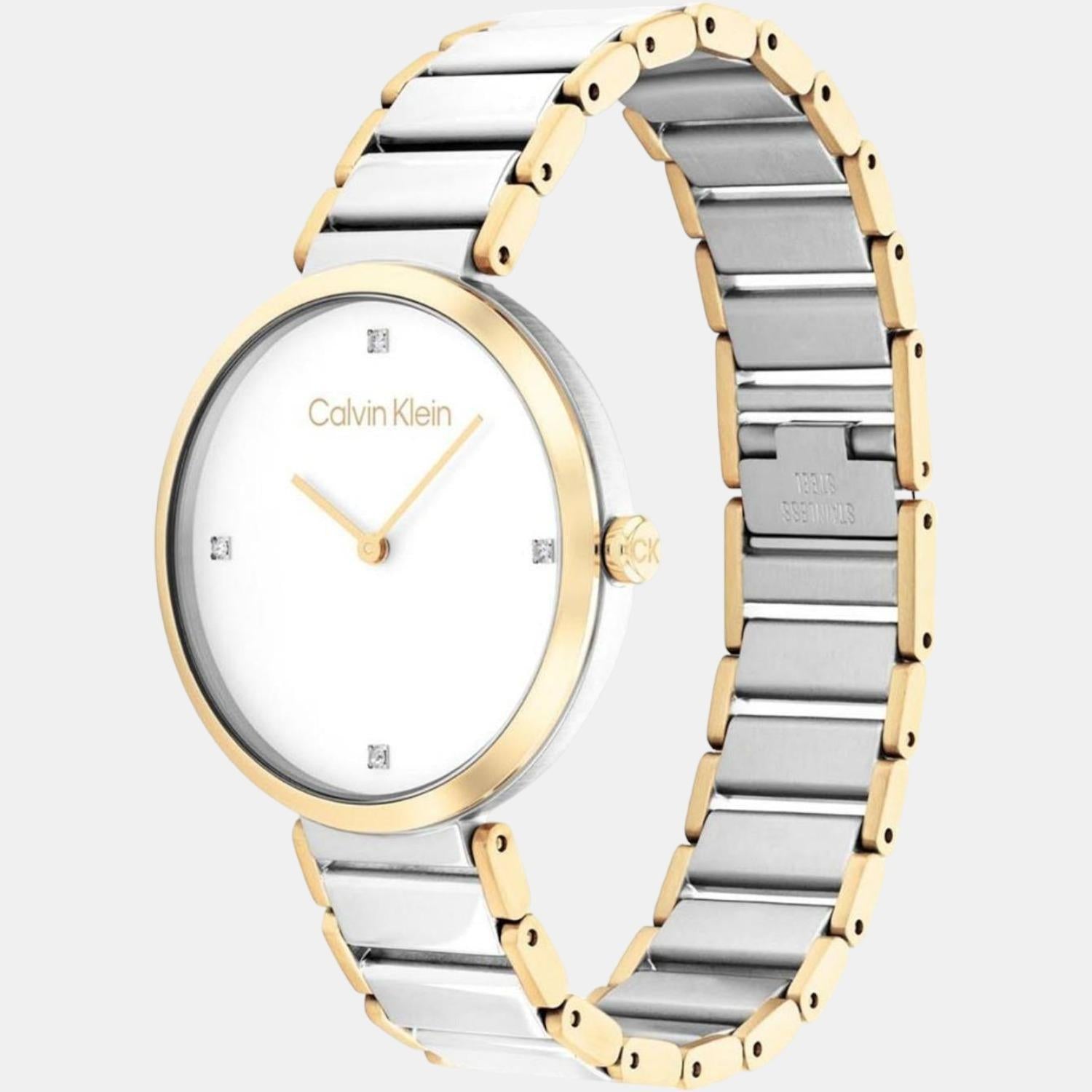 Calvin Klein Women Round White watch