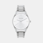 Ck Iconic Unisex Quartz Silver Dial Analog Stainless Steel Watch 25200168