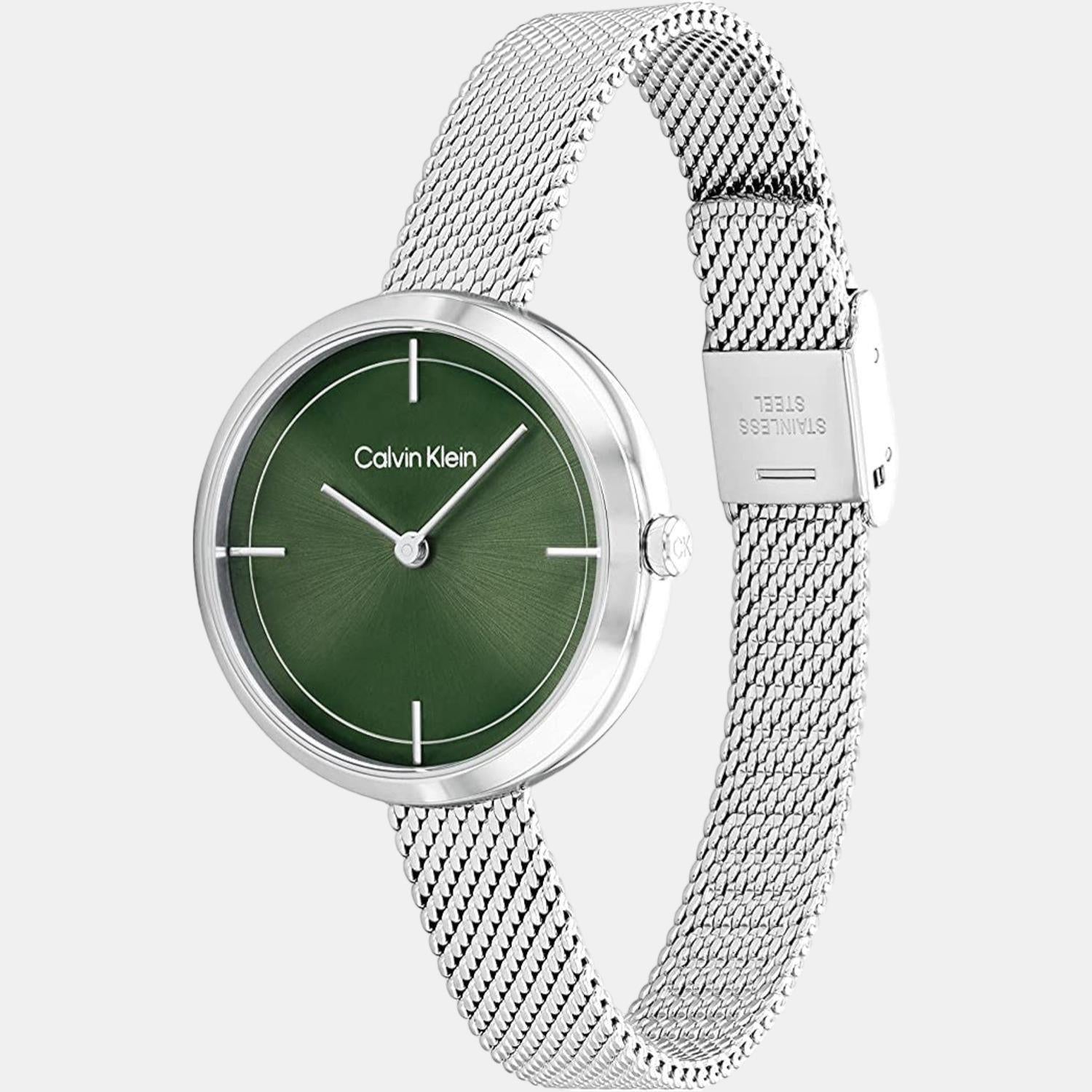 Calvin Klein Women Round Green watch