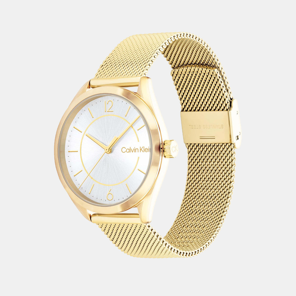 Calvin Klein Women Round Silver watch