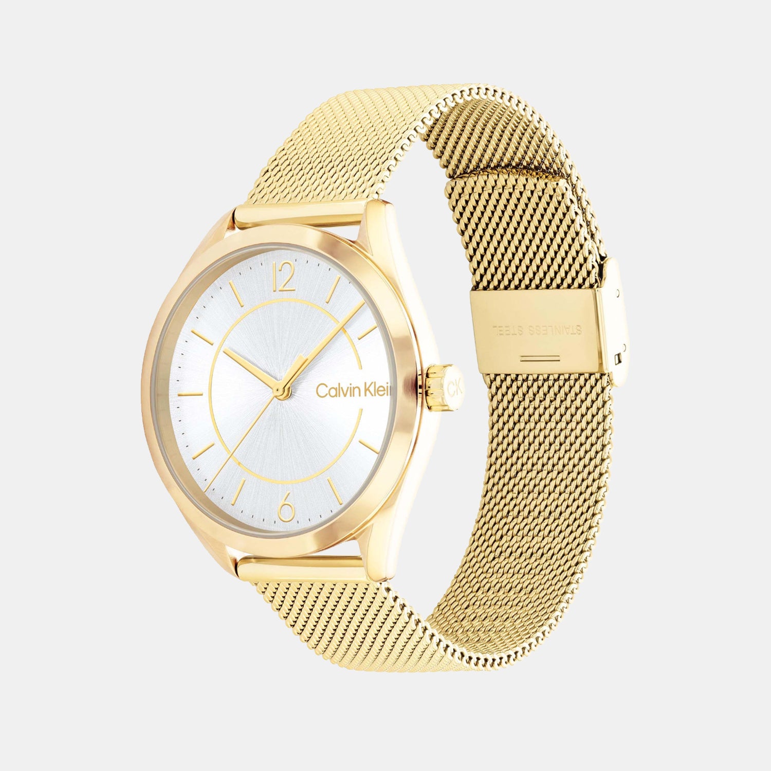 Calvin Klein Women Round Silver watch