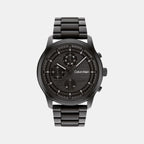 Sport Men Quartz Black Dial Chronograph Stainless Steel Watch 25200209