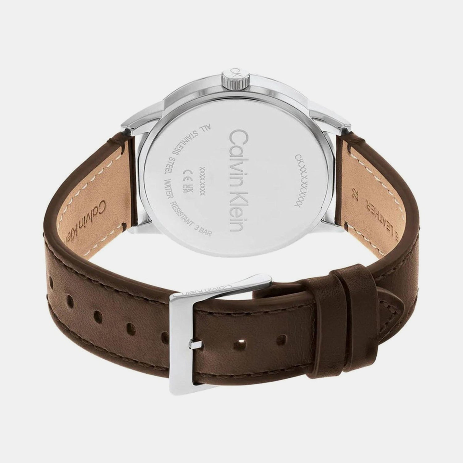 Modern Skeleton Men Quartz Blue Dial Chronograph Leather Watch 25200216