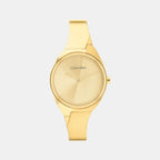 Charming Women Quartz Gold Dial Analog Stainless Steel Watch 25200235