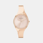 Charming Women Quartz Rose Gold Dial Analog Stainless Steel Watch 25200236