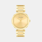 Ck Sensation Women Quartz Champagne Dial Analog Stainless Steel Watch 25200252
