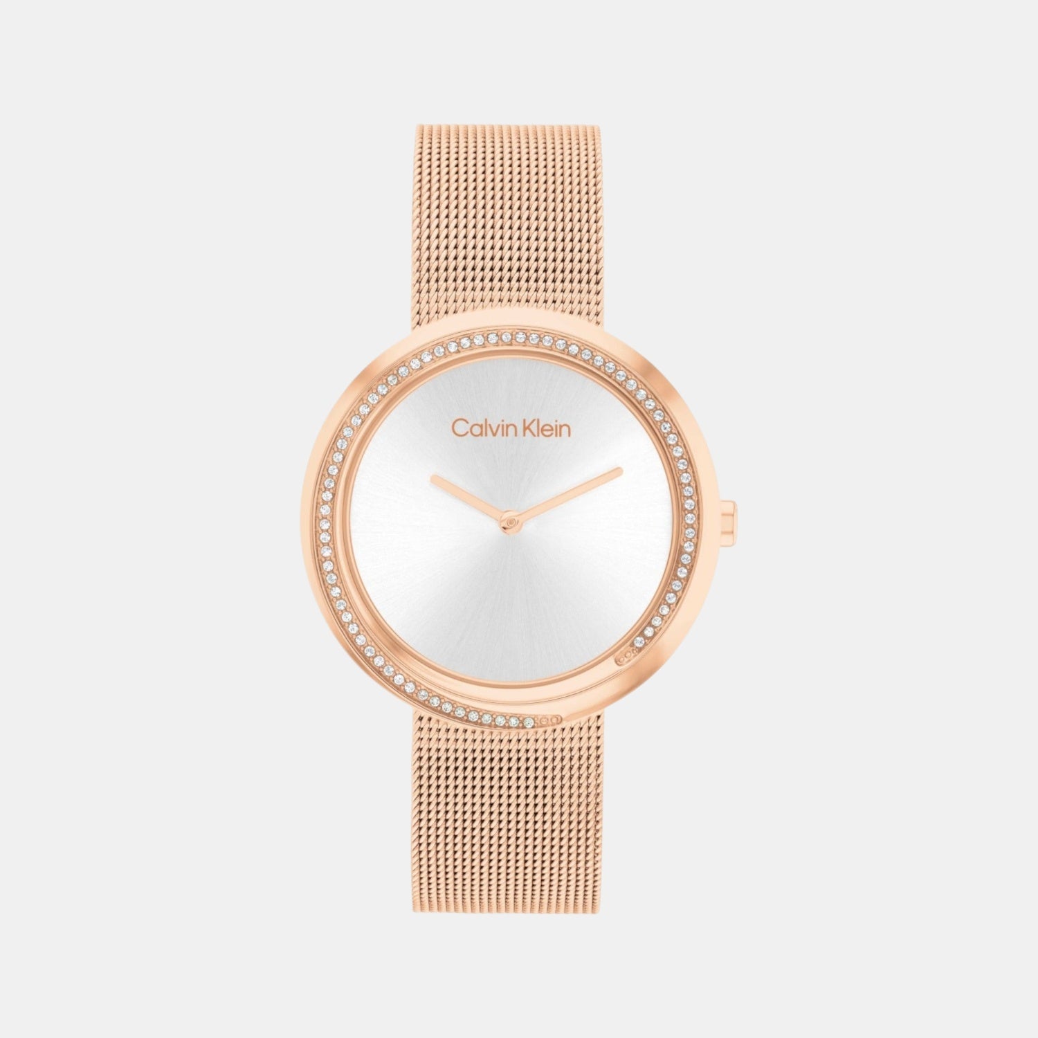 Twisted Bezel Women Quartz Silver Dial Analog Stainless Steel Watch 25200312