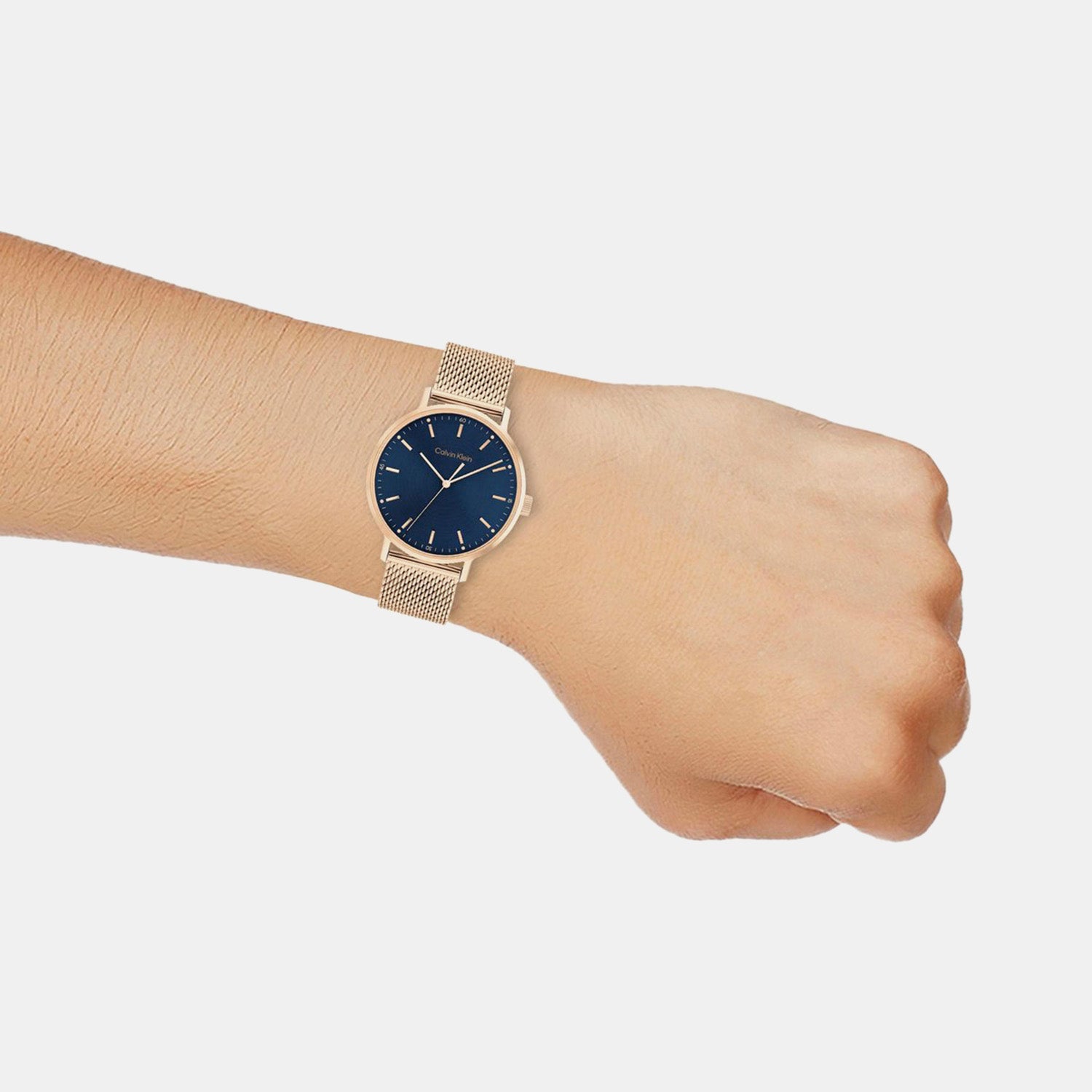 Modern Men Quartz Blue Dial Analog Stainless Steel Watch 25200314