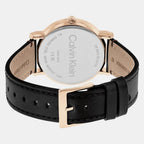 Ck Slate Men Quartz Black Dial Analog Leather Watch 25200318