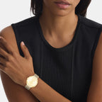 Women Automatic Champagne Dial Analog Stainless Steel Watch 25200339