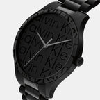Iconic Unisex Quartz Black Dial Analog Stainless Steel Watch 25200344