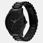 Iconic Unisex Quartz Black Dial Analog Stainless Steel Watch 25200344