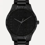 Iconic Unisex Quartz Black Dial Analog Stainless Steel Watch 25200344