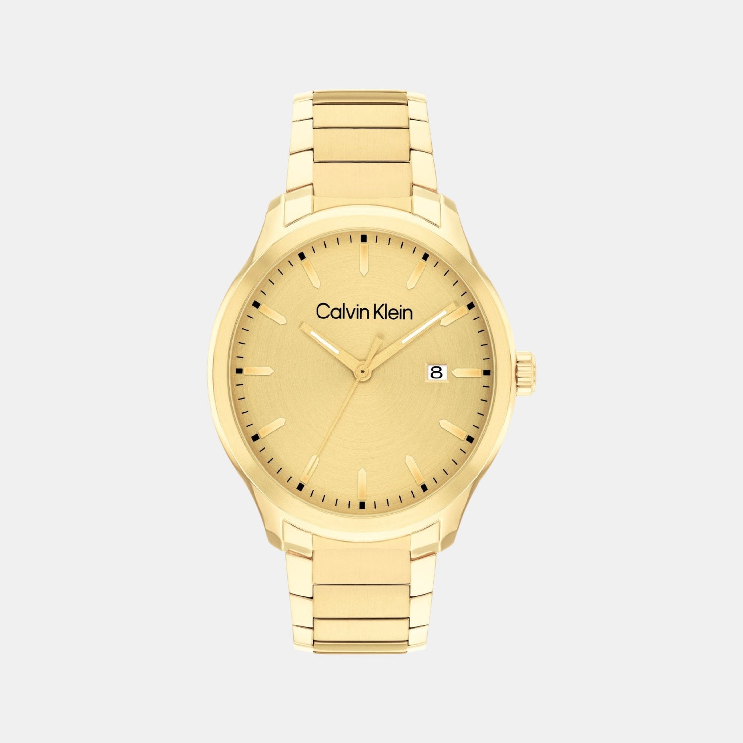 Define Men Quartz Gold Dial Analog Stainless Steel Watch 25200349