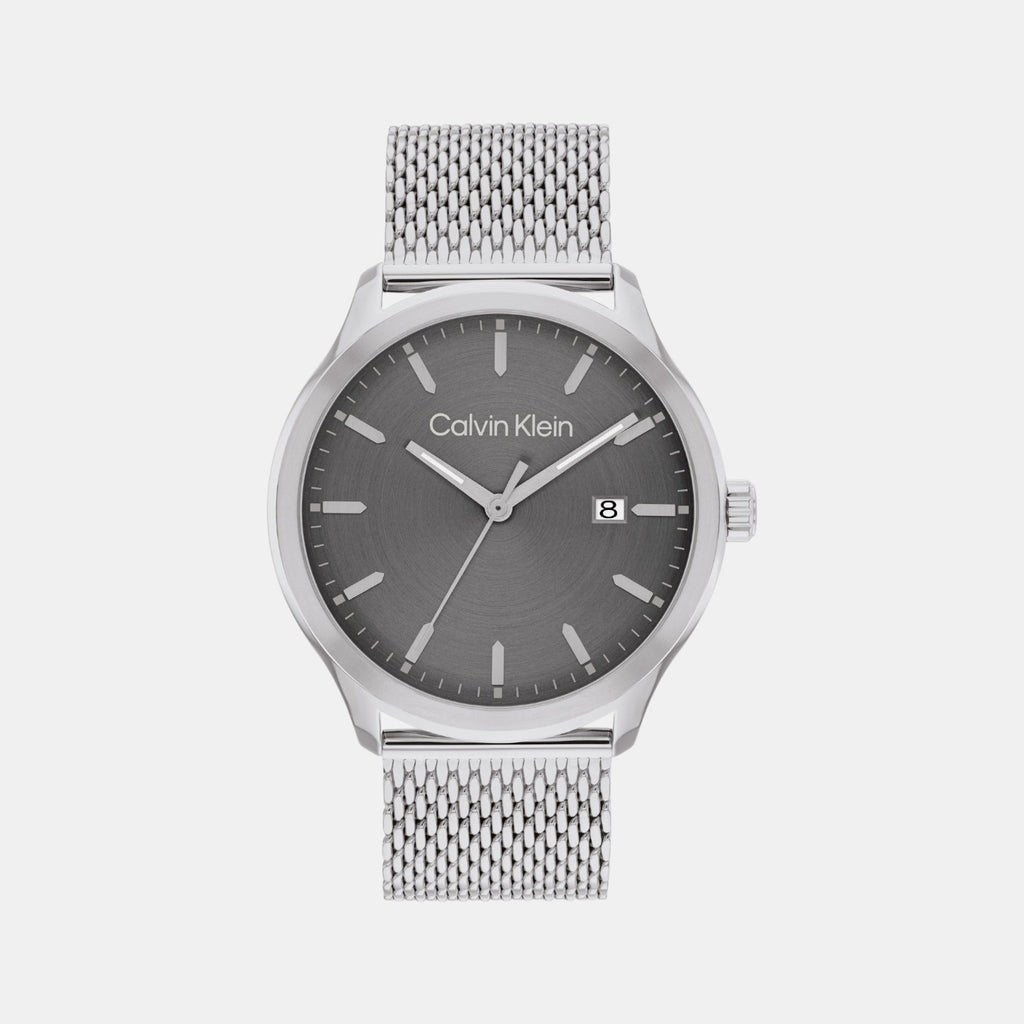 Define Men Quartz Grey Dial Analog Mesh Watch 25200352
