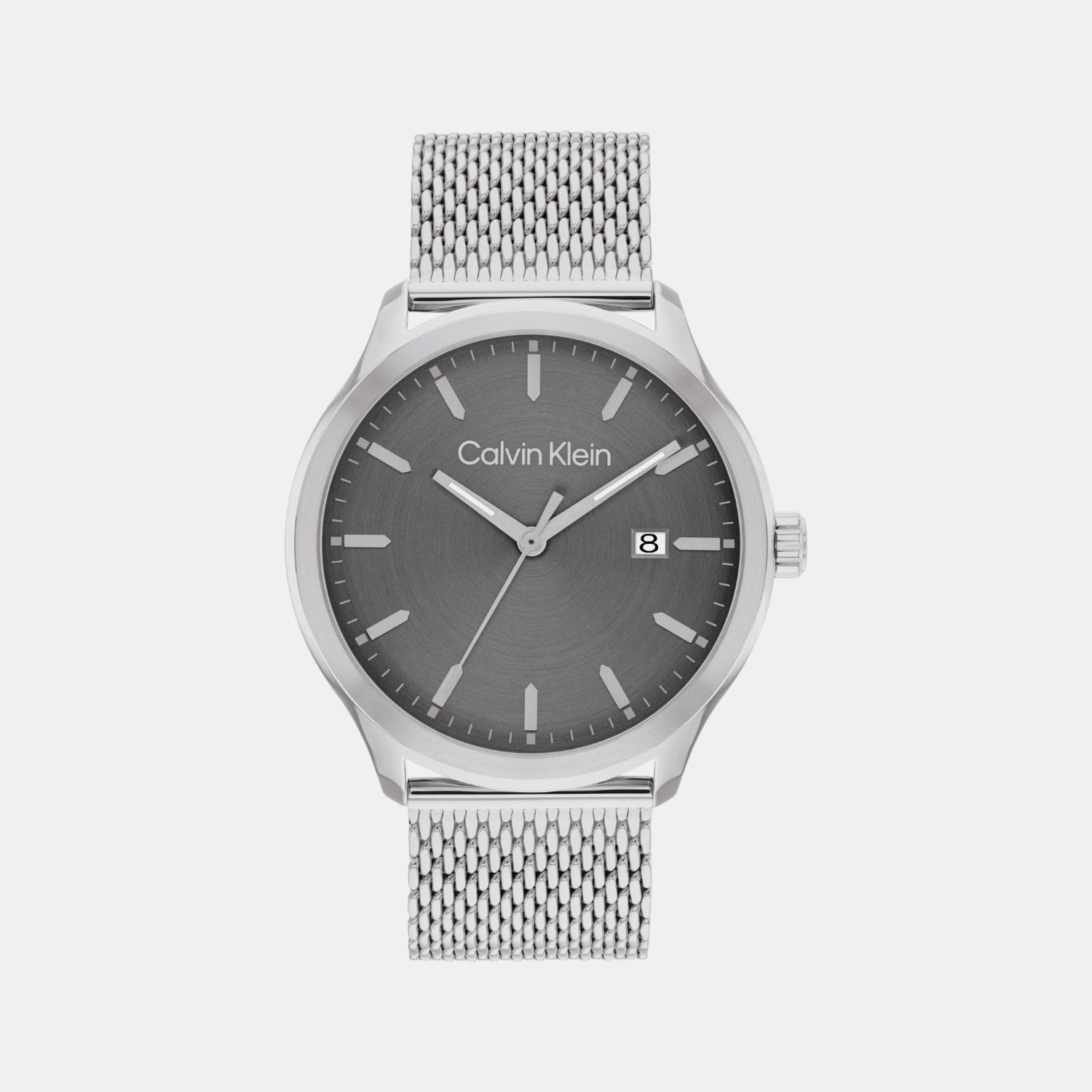 Define Men Quartz Grey Dial Analog Mesh Watch 25200352