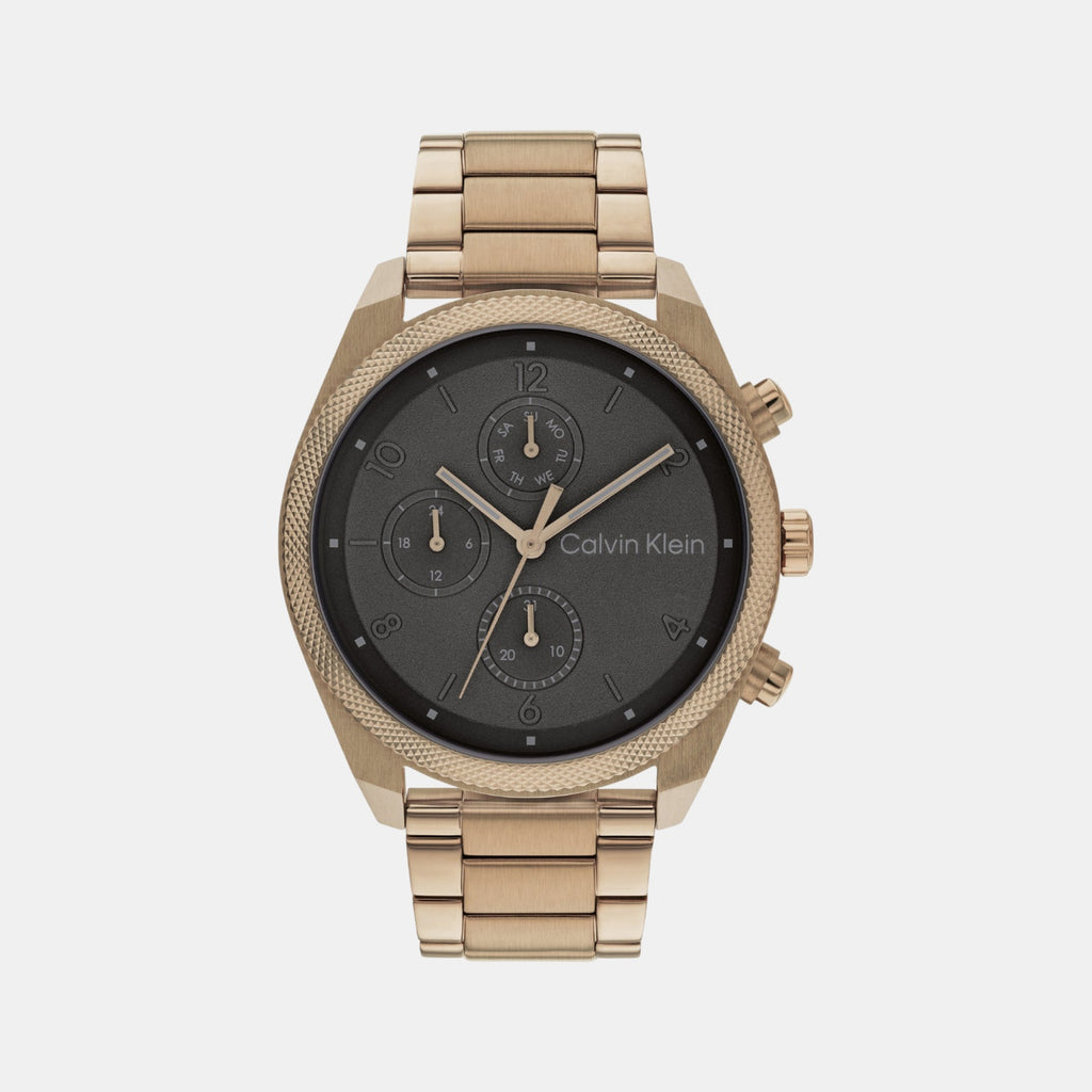 Impact Men Quartz Grey Dial Chronograph Stainless Steel Watch 25200357