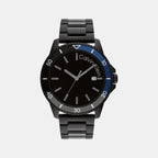 Aqueous Men Quartz Black Dial Analog Stainless Steel Watch 25200382