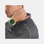 Aqueous Men Quartz Green Dial Analog Stainless Steel Watch 25200383