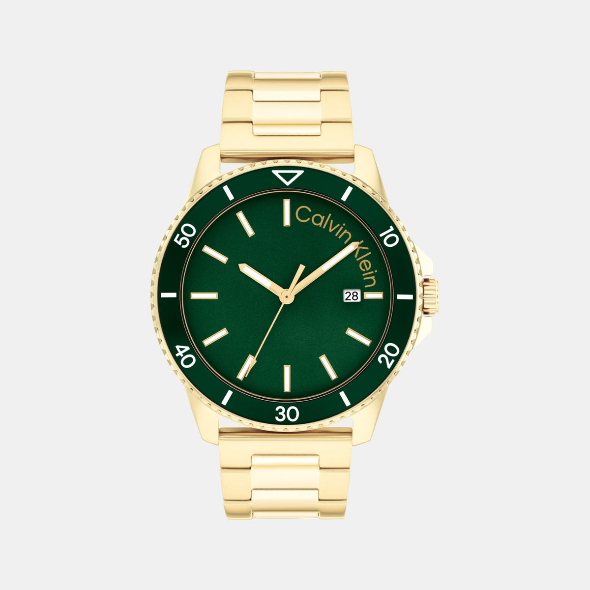 Aqueous Men Quartz Green Dial Analog Stainless Steel Watch 25200383