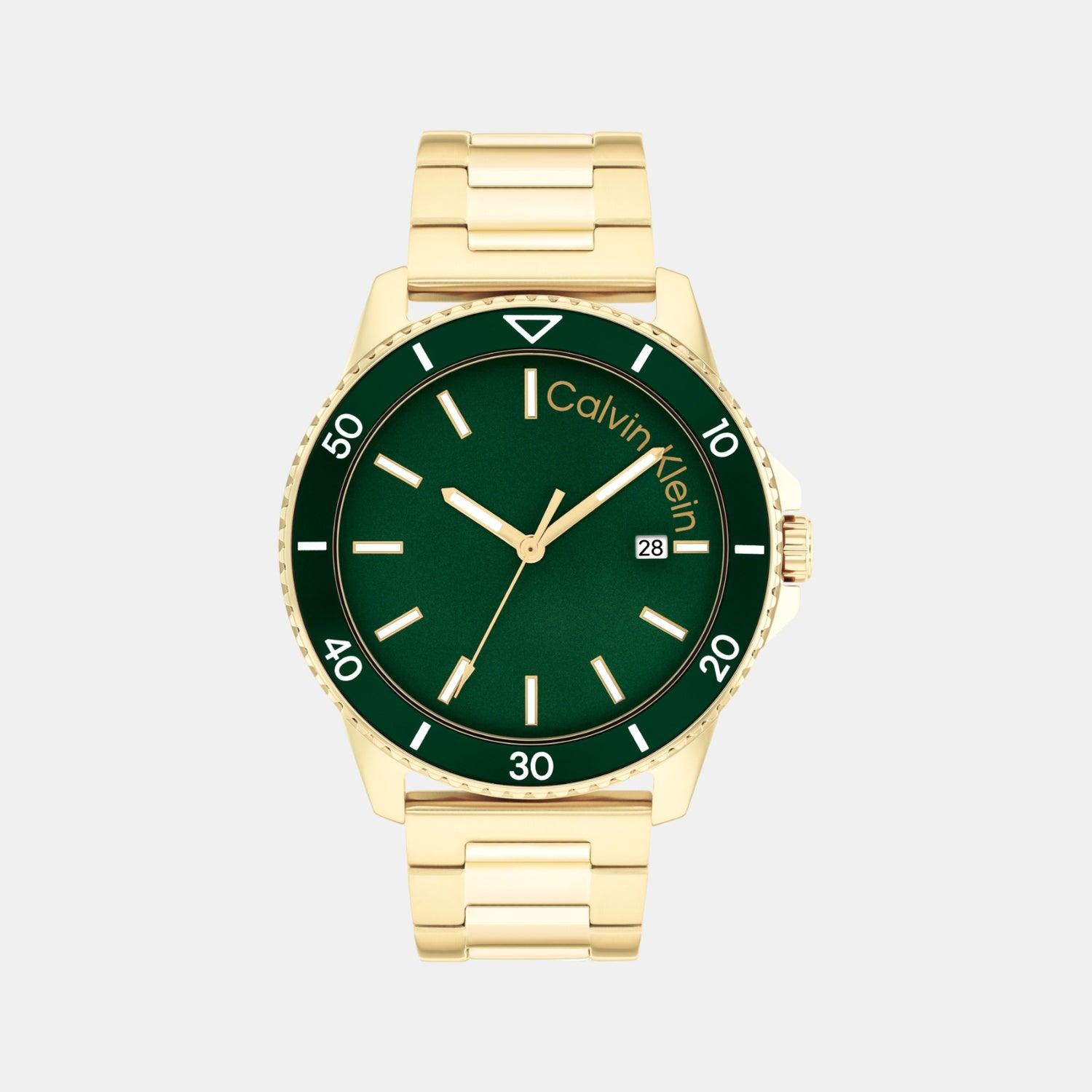 Aqueous Men Quartz Green Dial Analog Stainless Steel Watch 25200383
