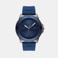 Aqueous Men Quartz Navy Dial Analog Silicone Watch 25200384