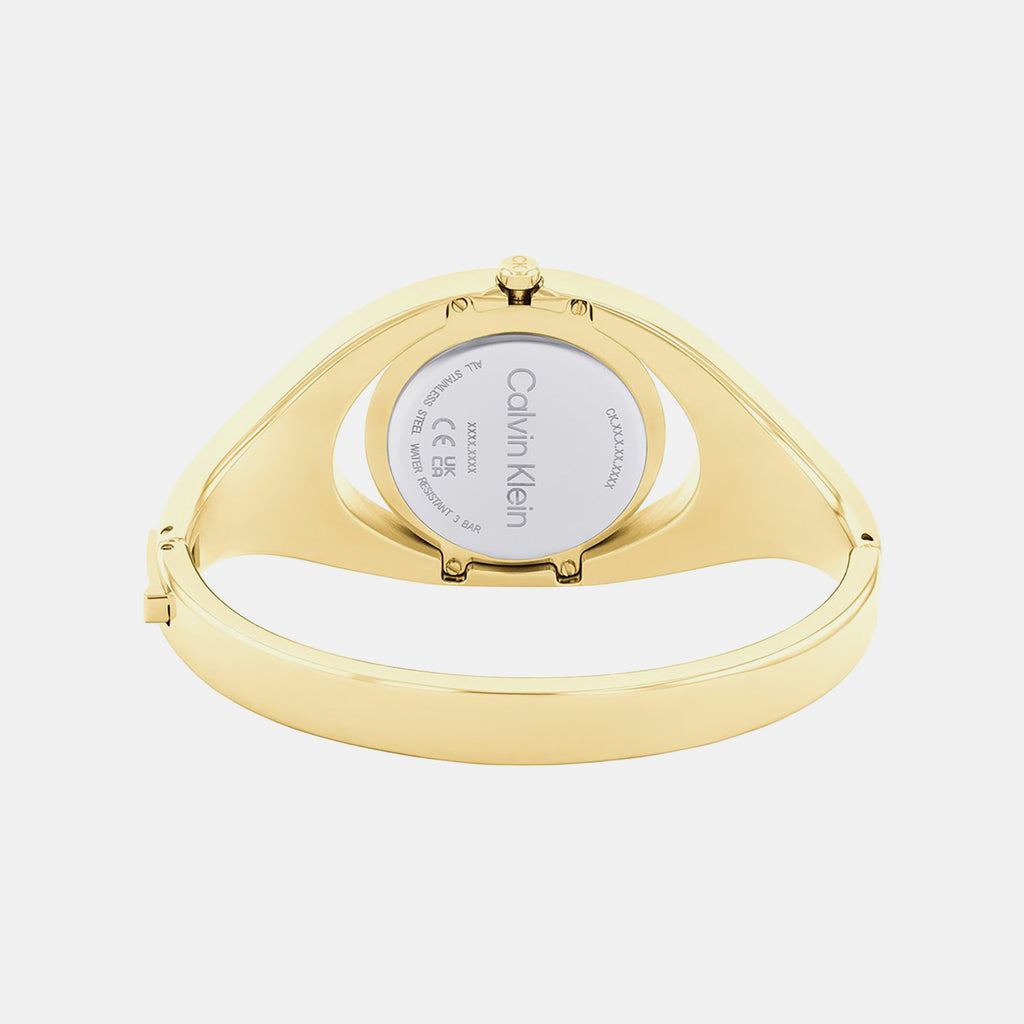 Ck Elation Women Quartz Champagne Dial Analog Stainless Steel Watch 25200391