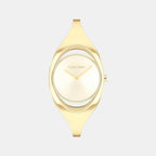 Ck Elation Women Quartz Champagne Dial Analog Stainless Steel Watch 25200422