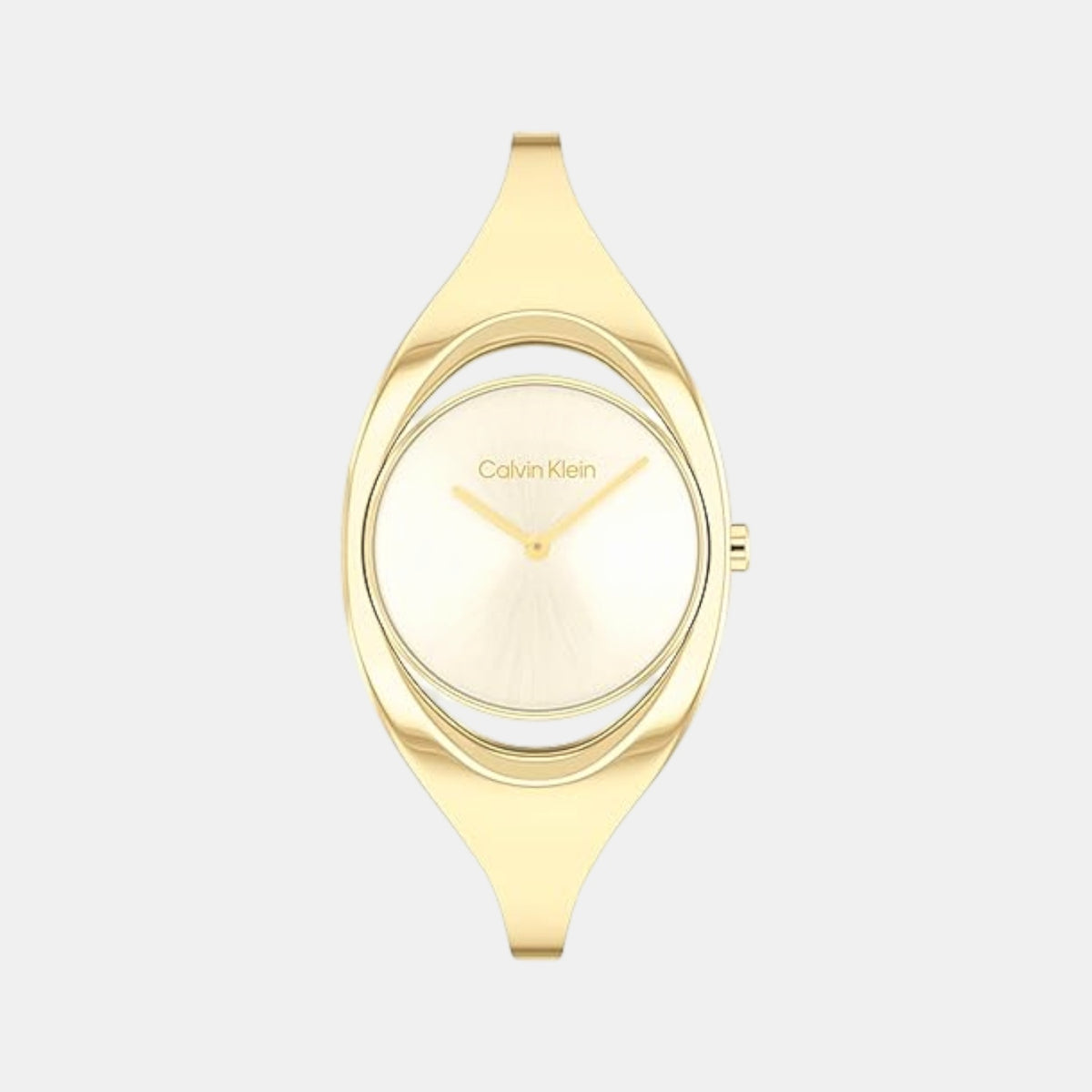 Ck Elation Women Quartz Champagne Dial Analog Stainless Steel Watch 25200422