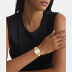 Ck Elation Women Quartz Champagne Dial Analog Stainless Steel Watch 25200422