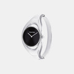 Women Quartz Black Dial Analog Stainless Steel Watch 25200423