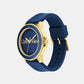 Aqueous Men Quartz Navy Dial Analog Silicone Watch 25200426