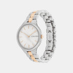 Linked Women Quartz White Dial Analog Stainless Steel Watch 25200428
