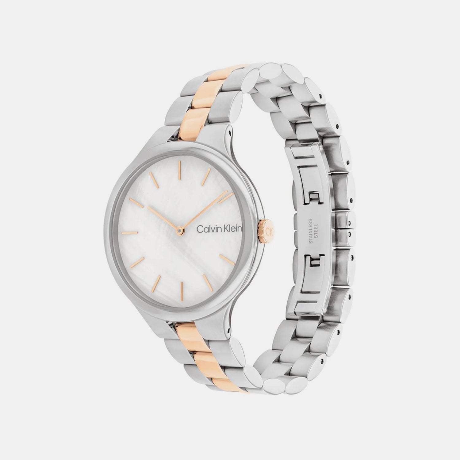 Linked Women Quartz White Dial Analog Stainless Steel Watch 25200428