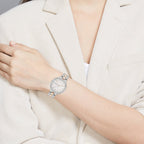 Linked Women Quartz White Dial Analog Stainless Steel Watch 25200428