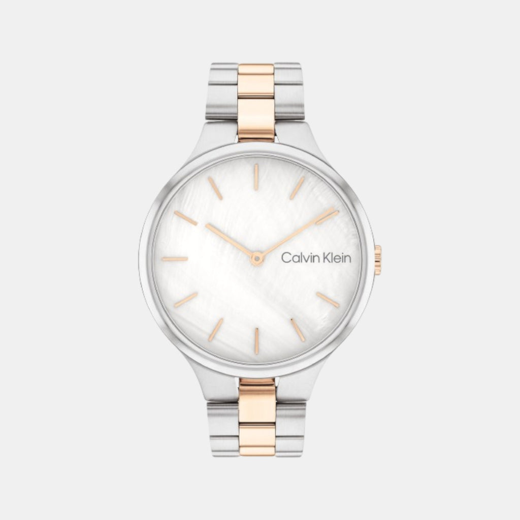 Linked Women Quartz White Dial Analog Stainless Steel Watch 25200428