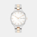 Linked Women Quartz White Dial Analog Stainless Steel Watch 25200428