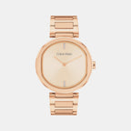 Ck Sensation Women Quartz Rose Gold Dial Analog Stainless Steel Watch 25200431