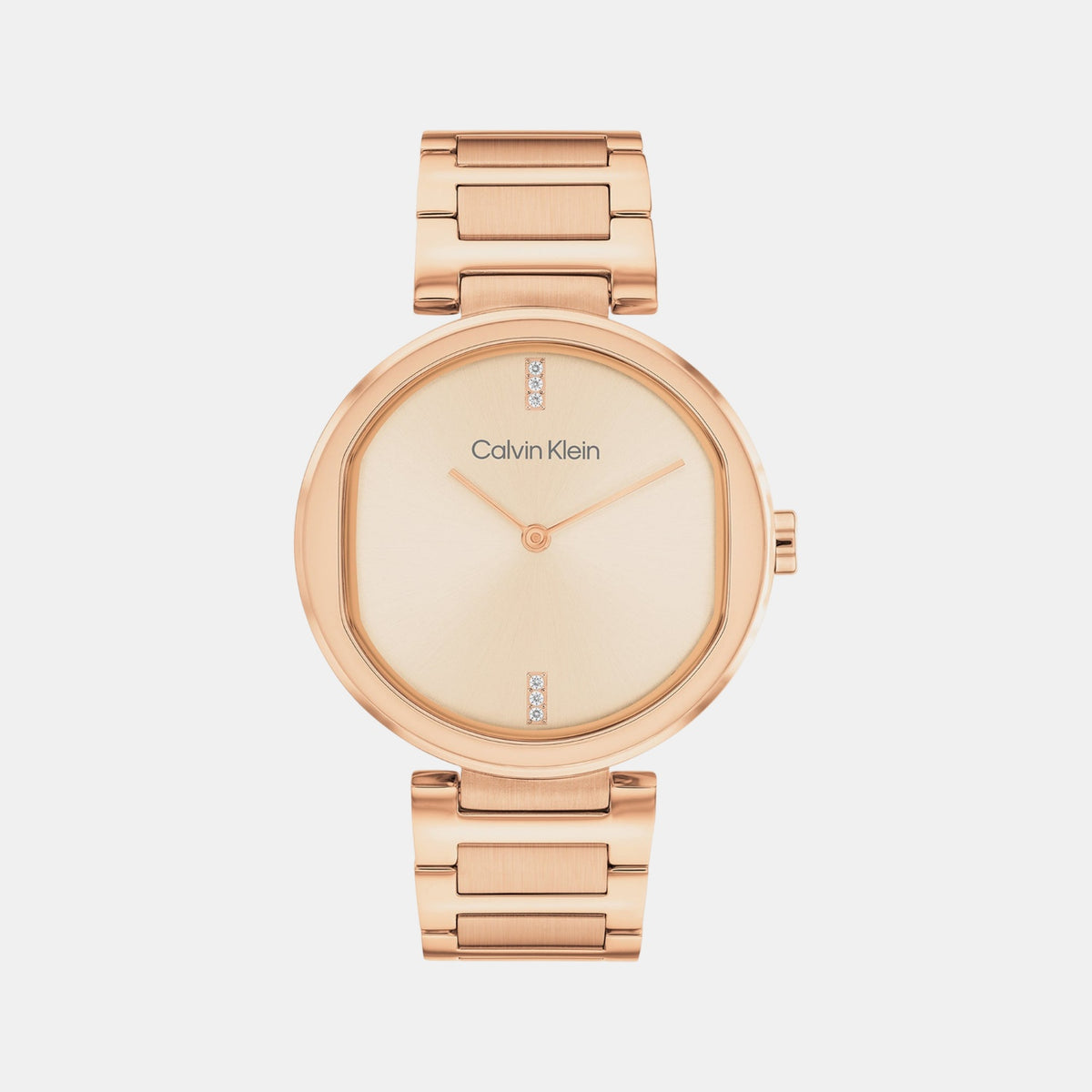 Ck Sensation Women Quartz Rose Gold Dial Analog Stainless Steel Watch 25200431