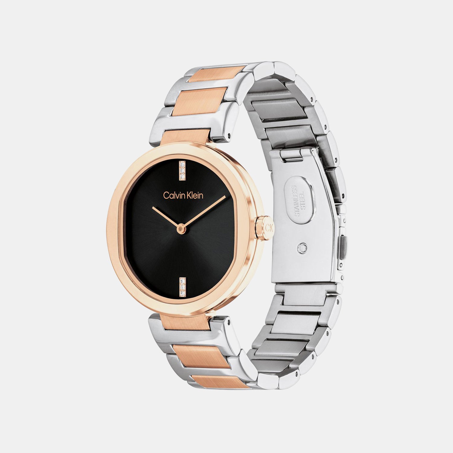 Ck Sensation Women Quartz Black Dial Analog Stainless Steel Watch 25200432
