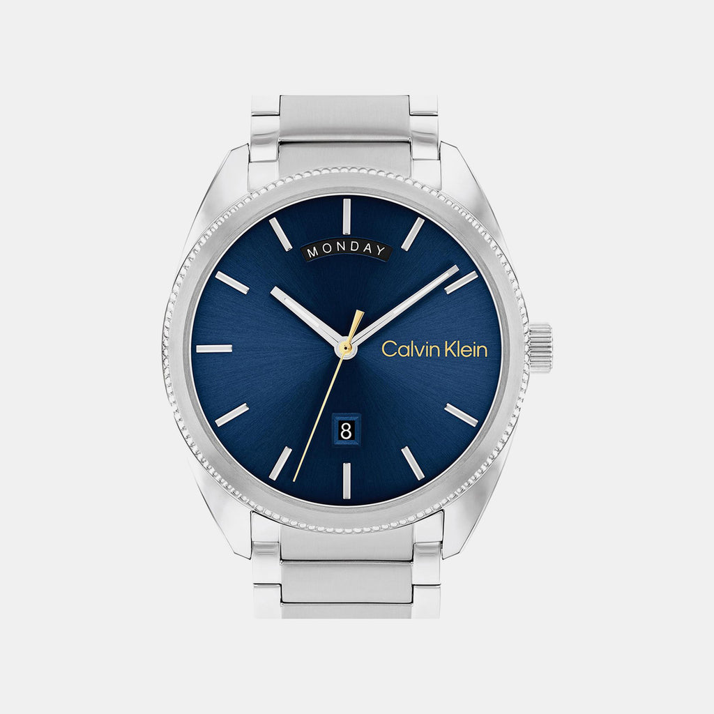 Progress Men Quartz Blue Dial Analog Stainless Steel Watch 25200446