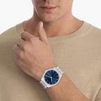 Progress Men Quartz Blue Dial Analog Stainless Steel Watch 25200446
