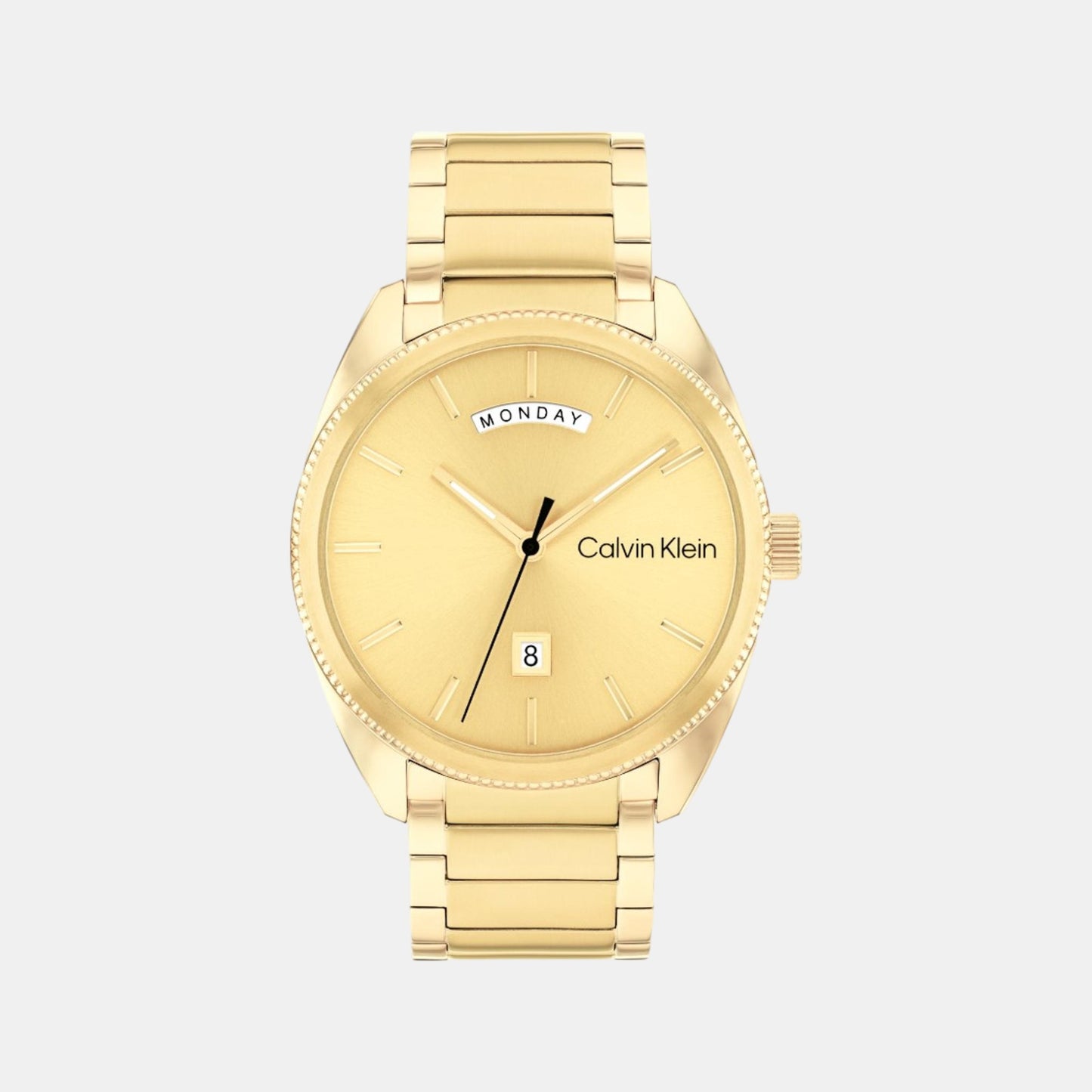 Men Analog Gold Stainless Steel Watch 25200447