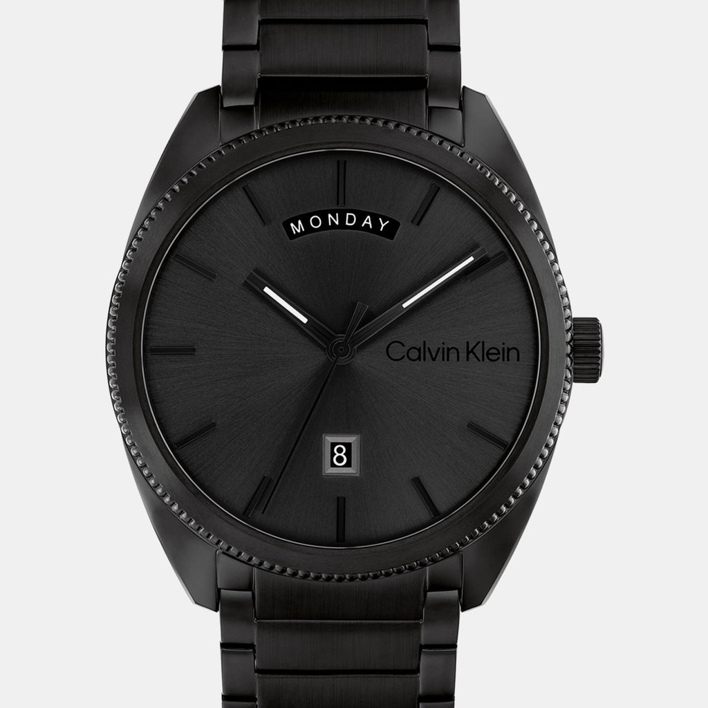 Progress Men Quartz Black Dial Analog Stainless Steel Watch 25200448