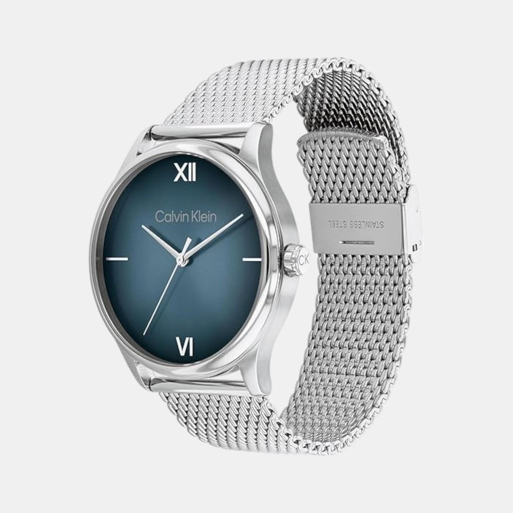 Ascend Men Quartz Blue Dial Analog Stainless Steel Watch 25200450