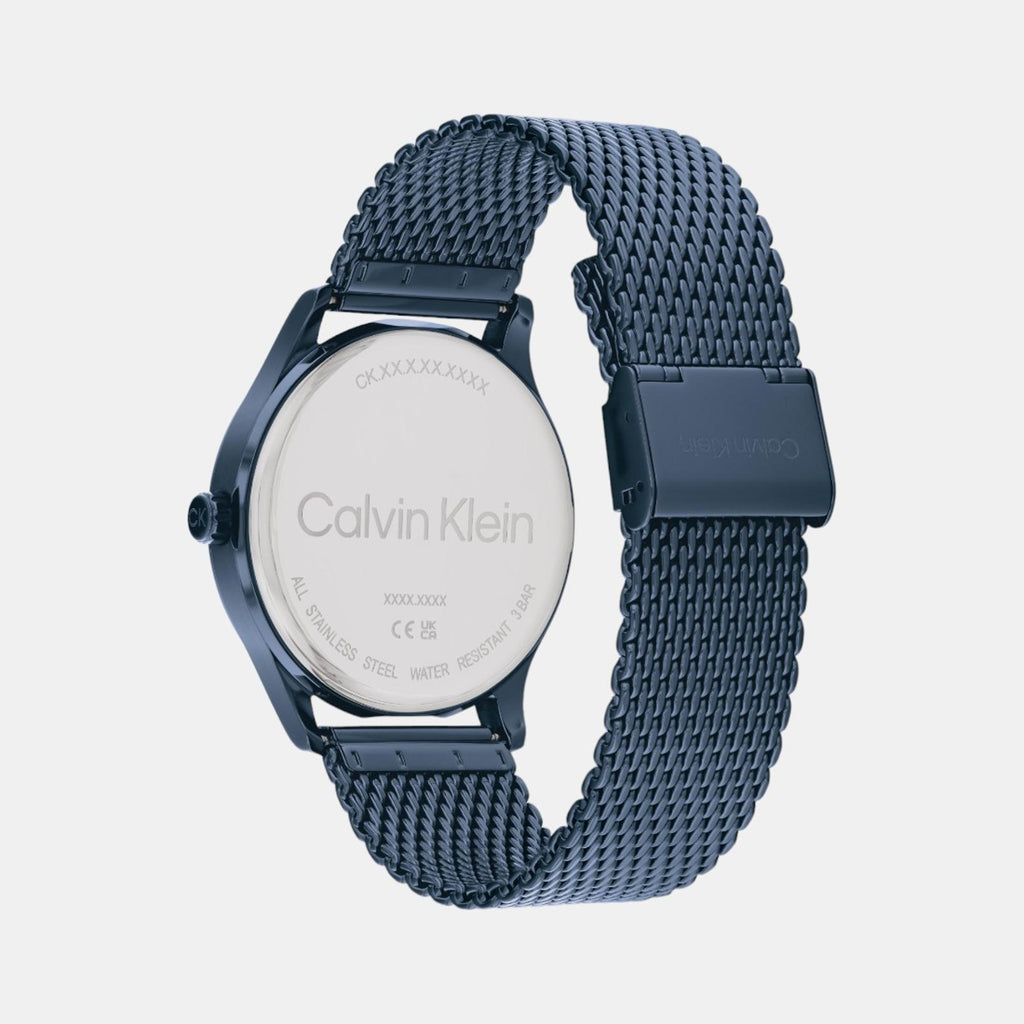 Calvin Klein Men Round Blue watch
